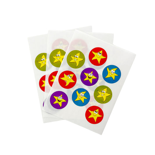 Pack of 162 Motivational Stars 24mm Round Self-Adhesive Labels
