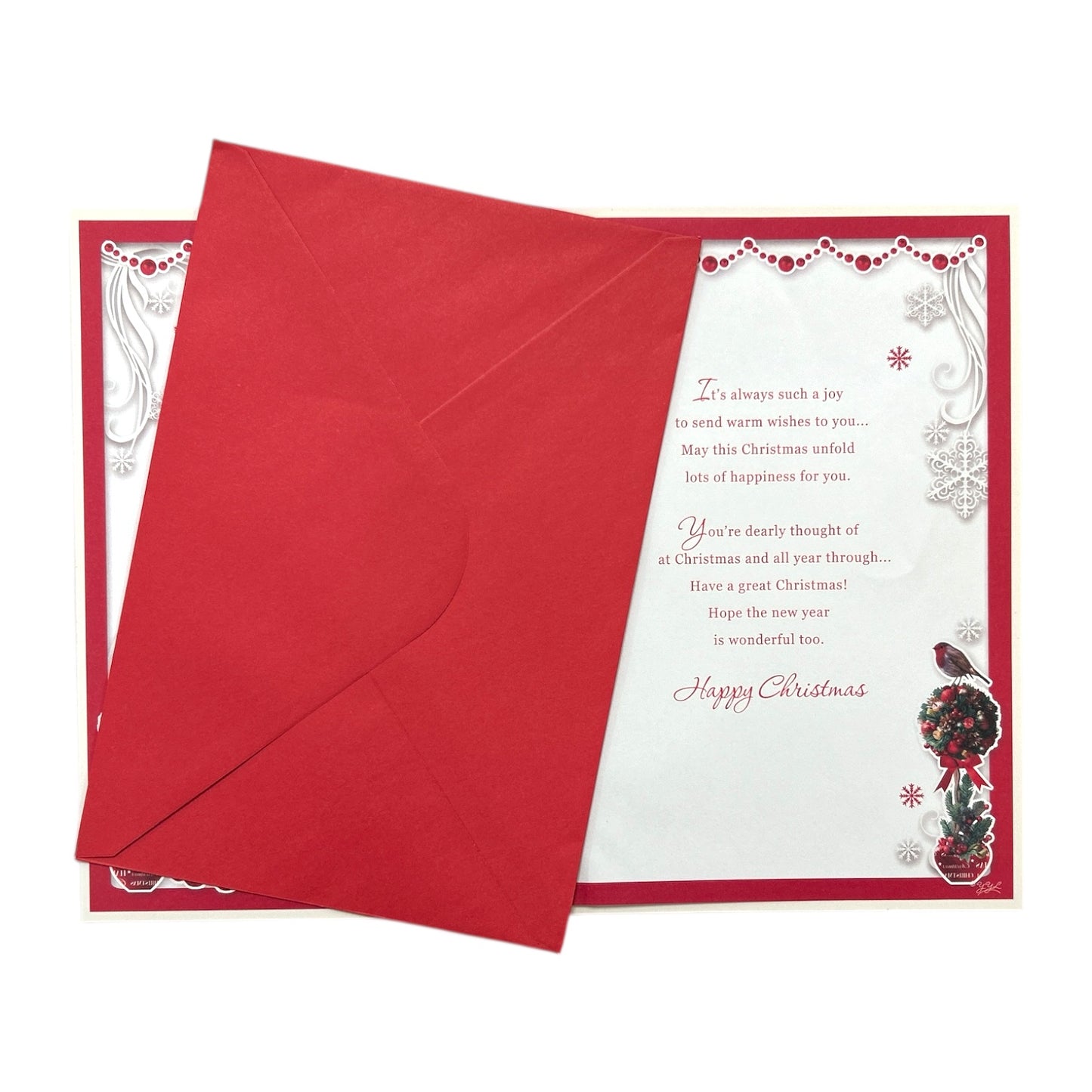 To a Dear Nan and Grandad Best Wishes Classic Design Christmas Card