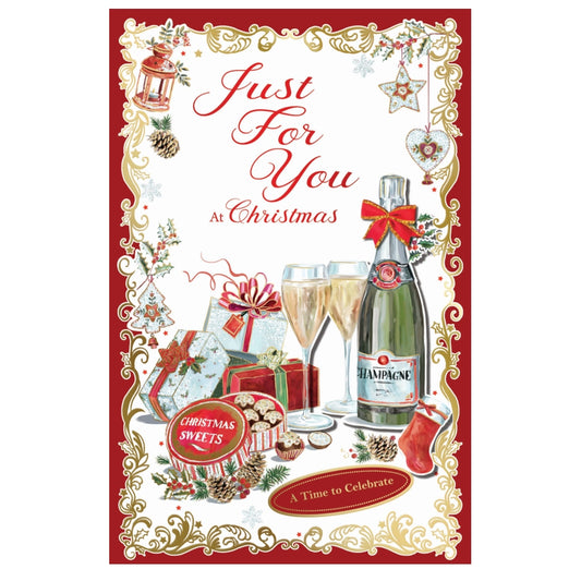 Just For You Time to Celebrate Elegant Christmas Celebration Card