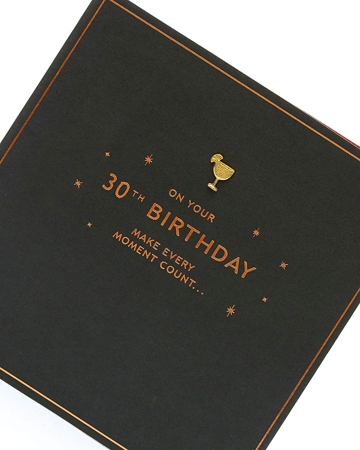 30th Birthday Copper Foil Handmade Card Age 30