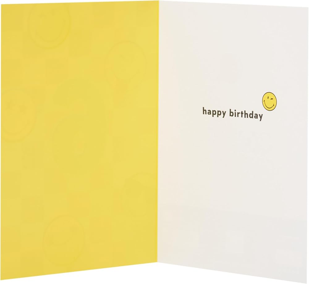 Smiley Silver Foil Design 6th Birthday Card