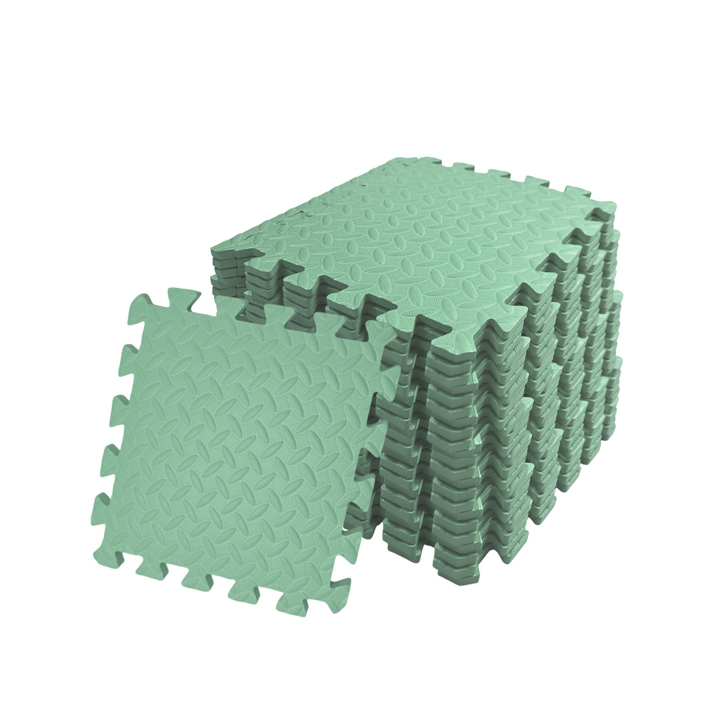 Pack of 40 30x30cm Mint Coloured 1cm Thick EVA Foam Mats