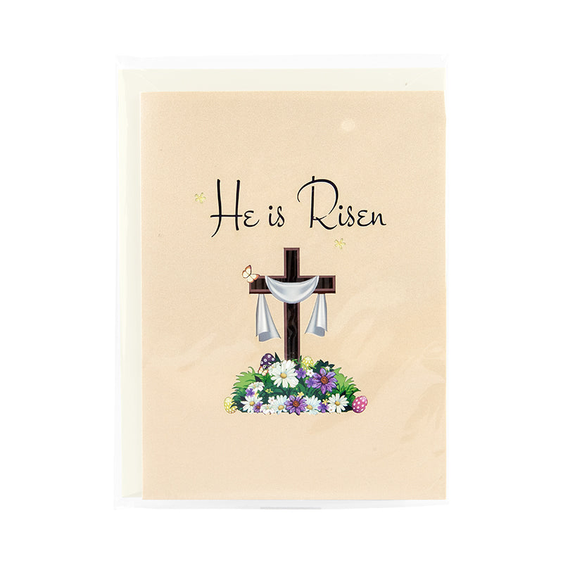 “He Is Risen” Religious Easter Pop Up Card