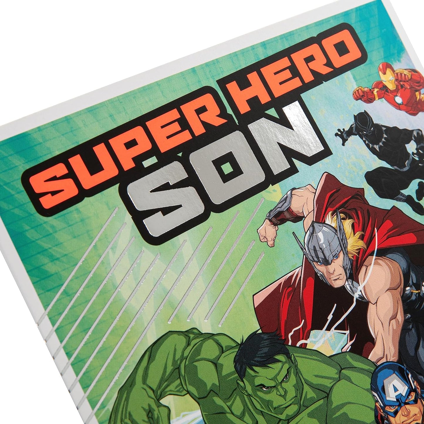 Marvel Superheroes Design with Activity Son Birthday Card