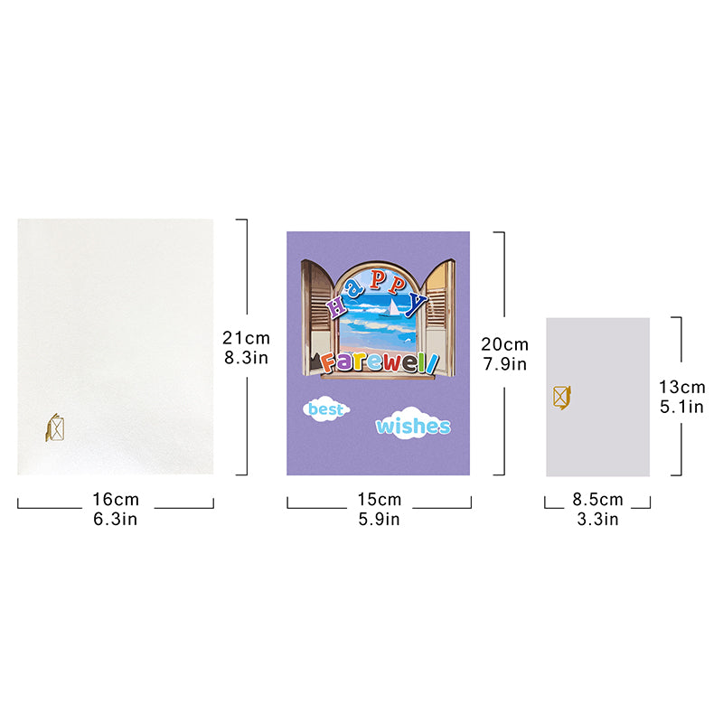A Vibrant Goodbye & Good Luck 3D Pop Up Happy Farewell Card