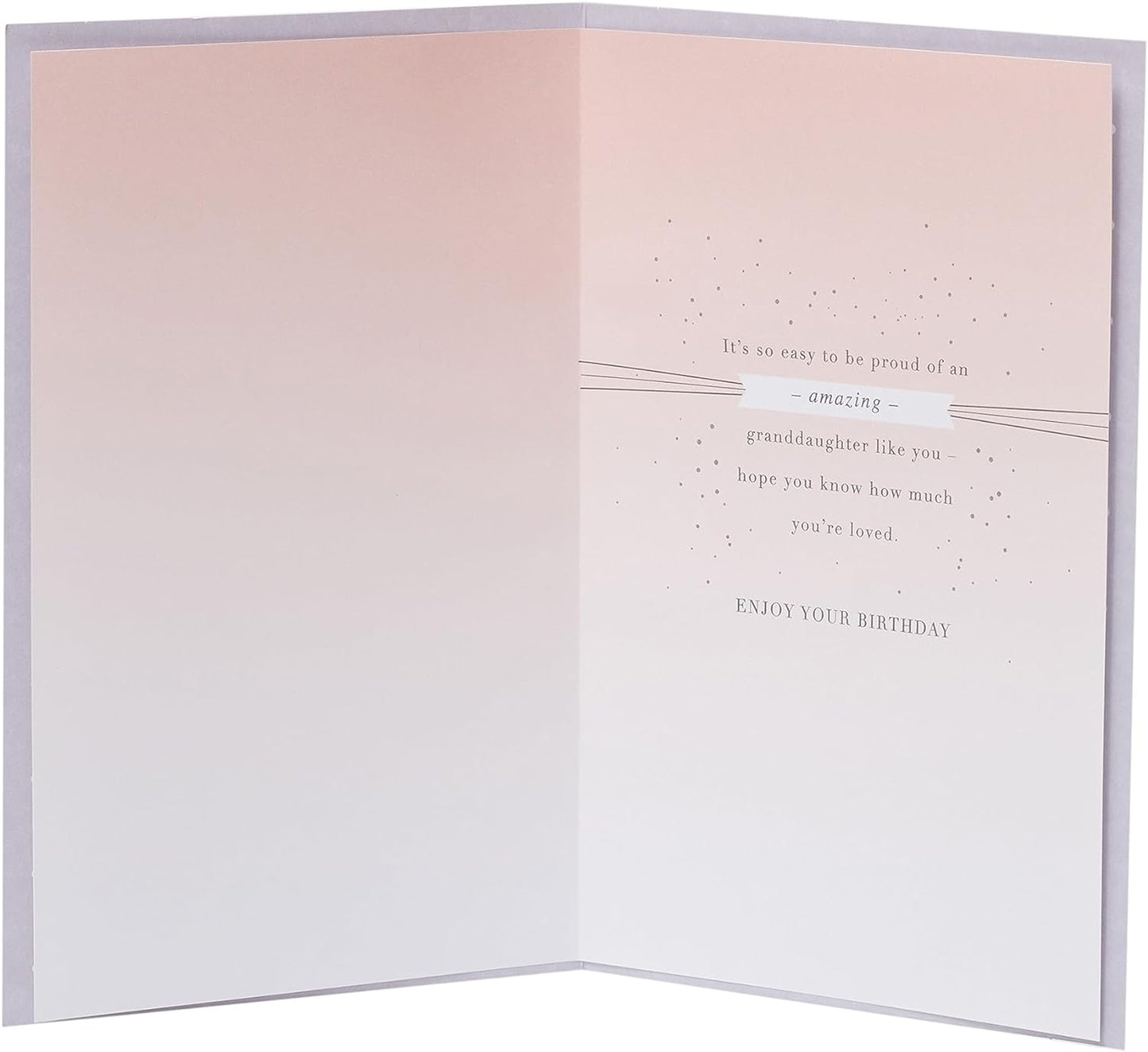Silver Balloon Design Granddaughter Birthday Card