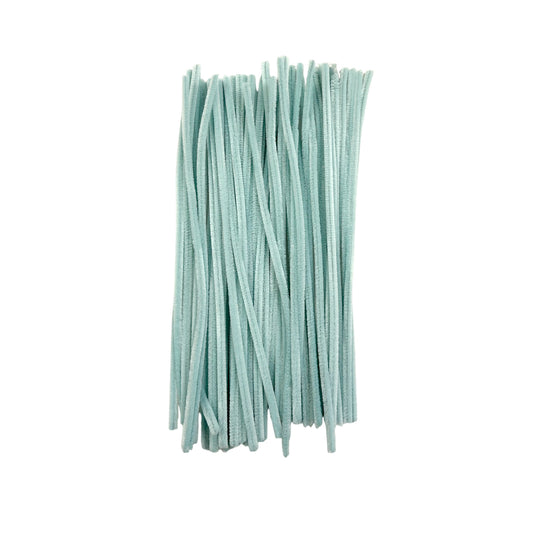 Pack of 50 Pastel Blue Coloured Pipe Cleaners 30cm x 6mm Craft Chenille Stems