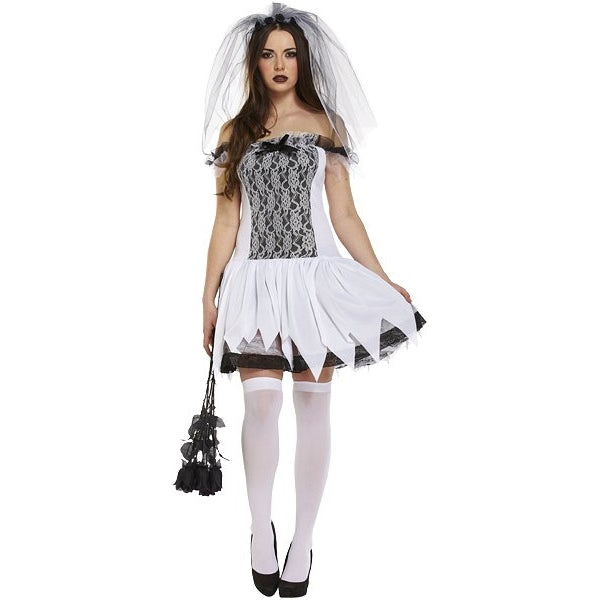 Sexy Teen Bride Halloween Fancy Dress Costume {DC}