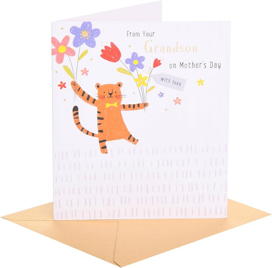 Tiger Design From Grandson Mother's Day Card