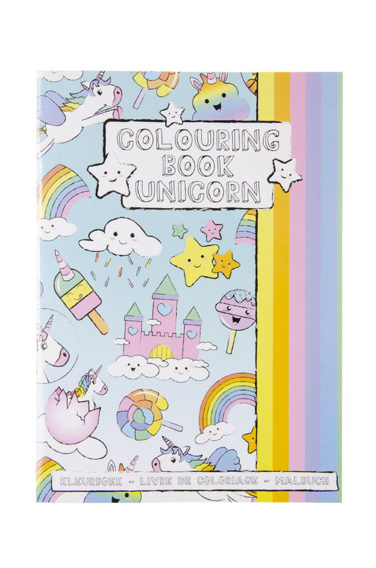 A4 Unicorn Coloring Book with Stickers Sheet