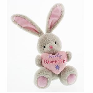 Bebunni Rabbit Medium Sitting with Heart 16cms - Daughter
