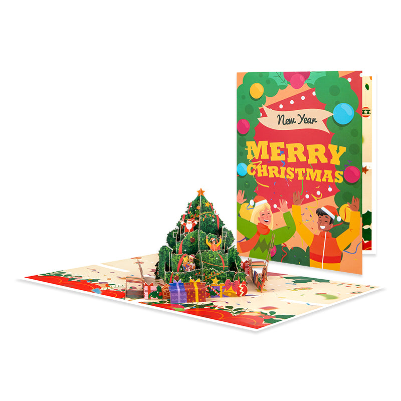 Festive Tree of Joy 3D Pop Up Christmas & New Year Card