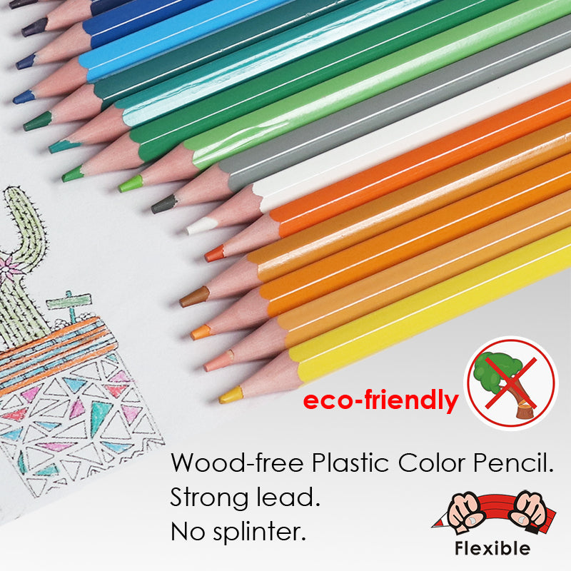 3x Pack of 12 - 7" Drawing Erasable Colouring Pencils Set
