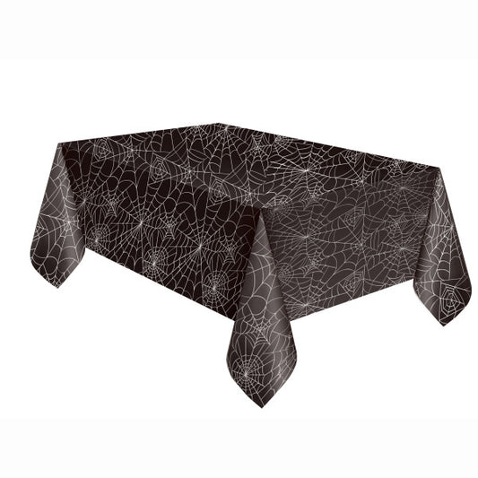 Spider Web Rectangular Plastic Table Cover, 54"x84"