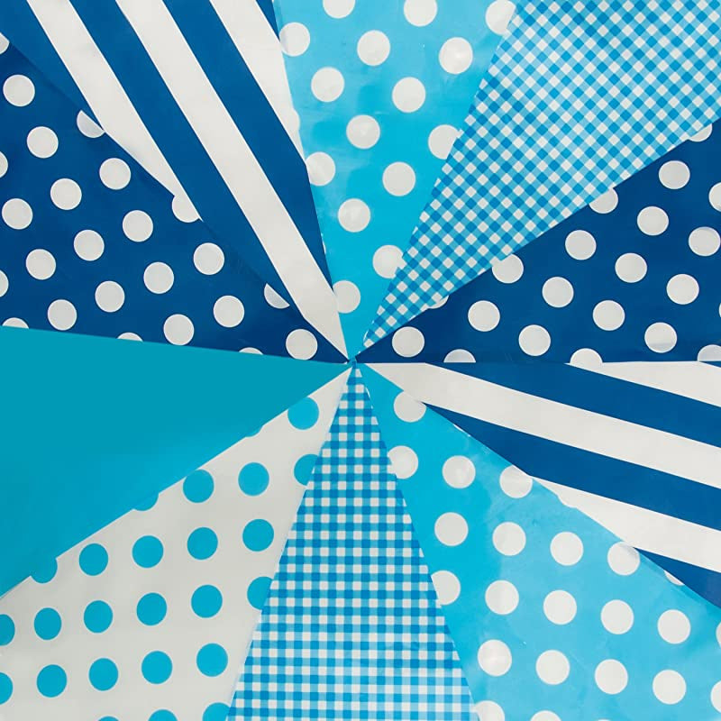 Blue Mix Bunting 10m with 20 Pennants