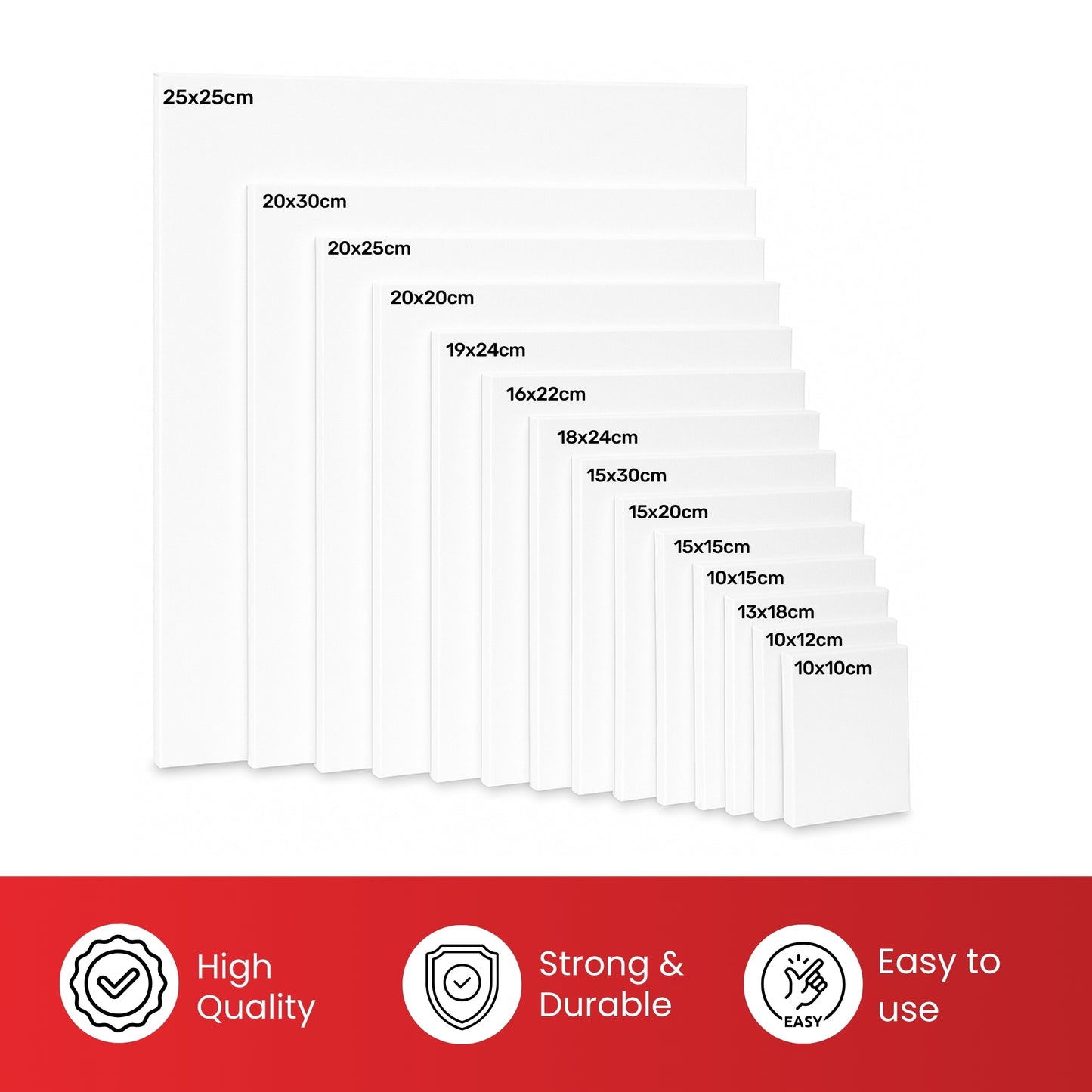 15x30cm Stretched Mini Canvas 280gsm