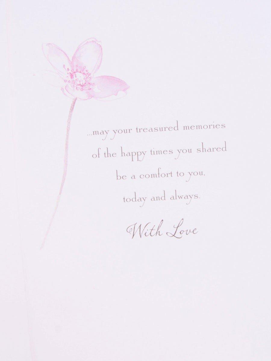 Elegant Flower And Butterflies With Sympathy Mother's Day Card