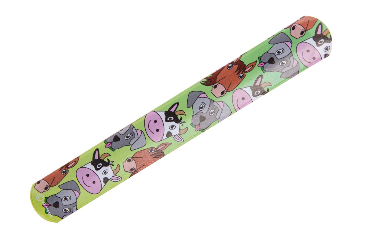 Pack of 6 Farm Animal Snap Bracelets