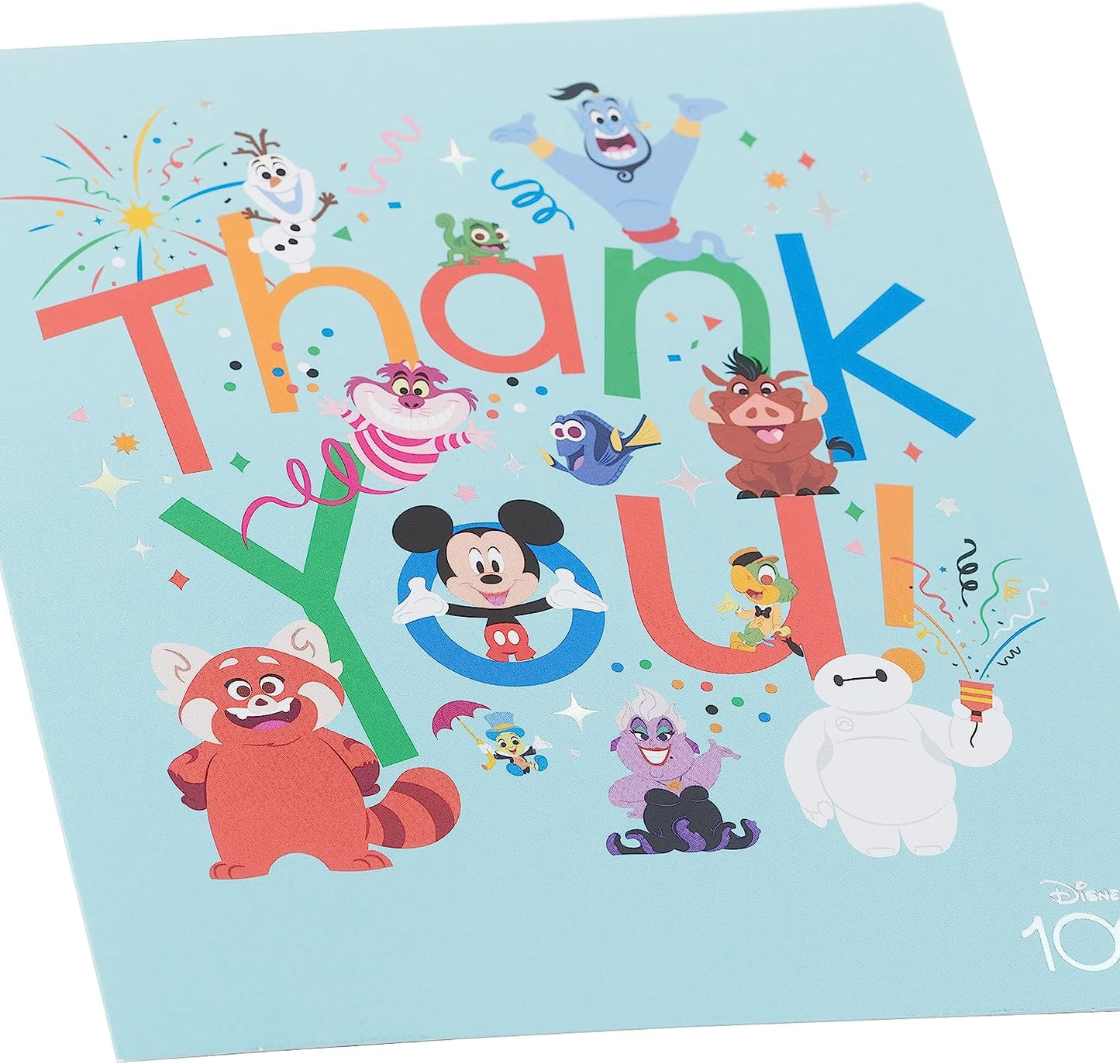 Disney 100 Light Blue Design Thank You Card