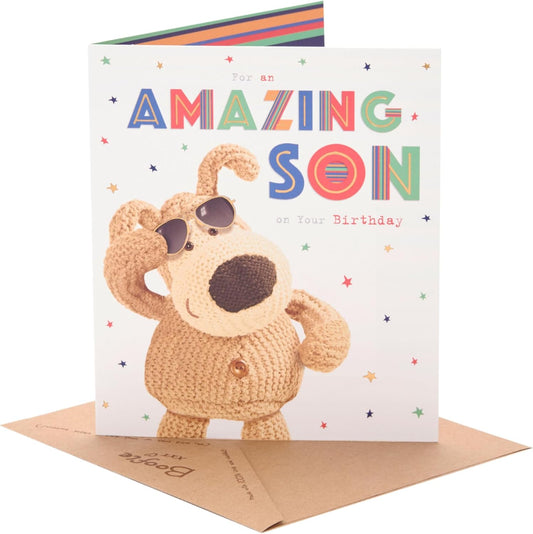 Boofle Wearing Sunglasses Amazing Son Birthday Card