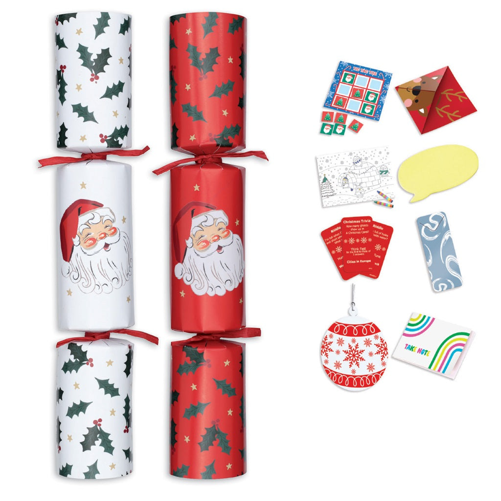 Pack of 8 12" Santa Family Christmas Dinner Crackers