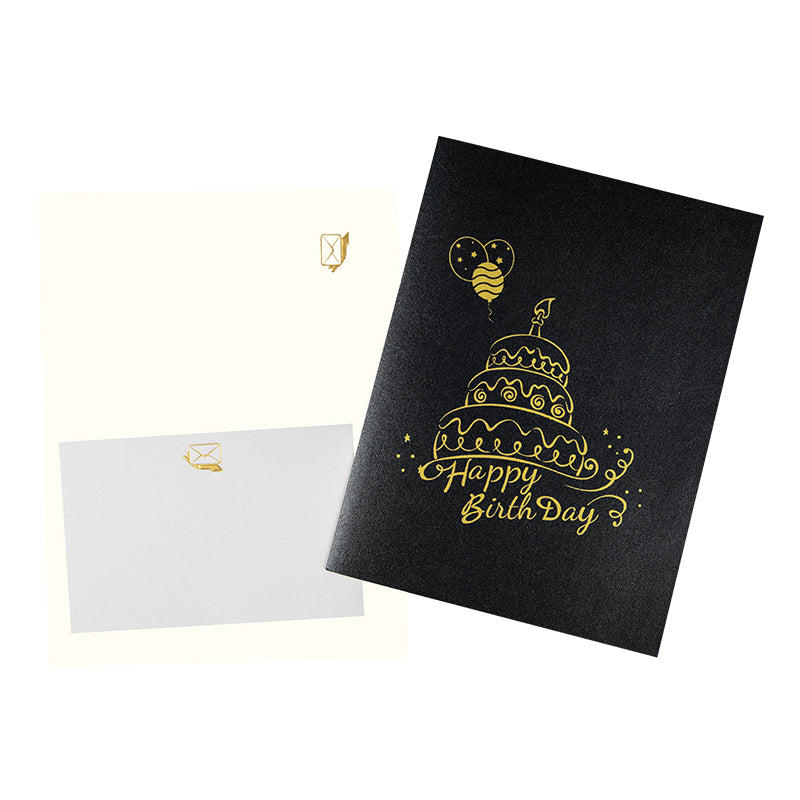 Golden Wishes 3D Pop Up Birthday Card