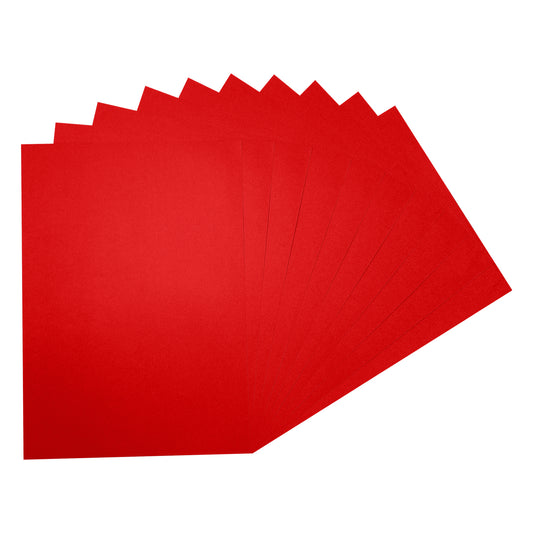 Pack of 20 Sheets A2 Red Colored Craft Papers 230gsm