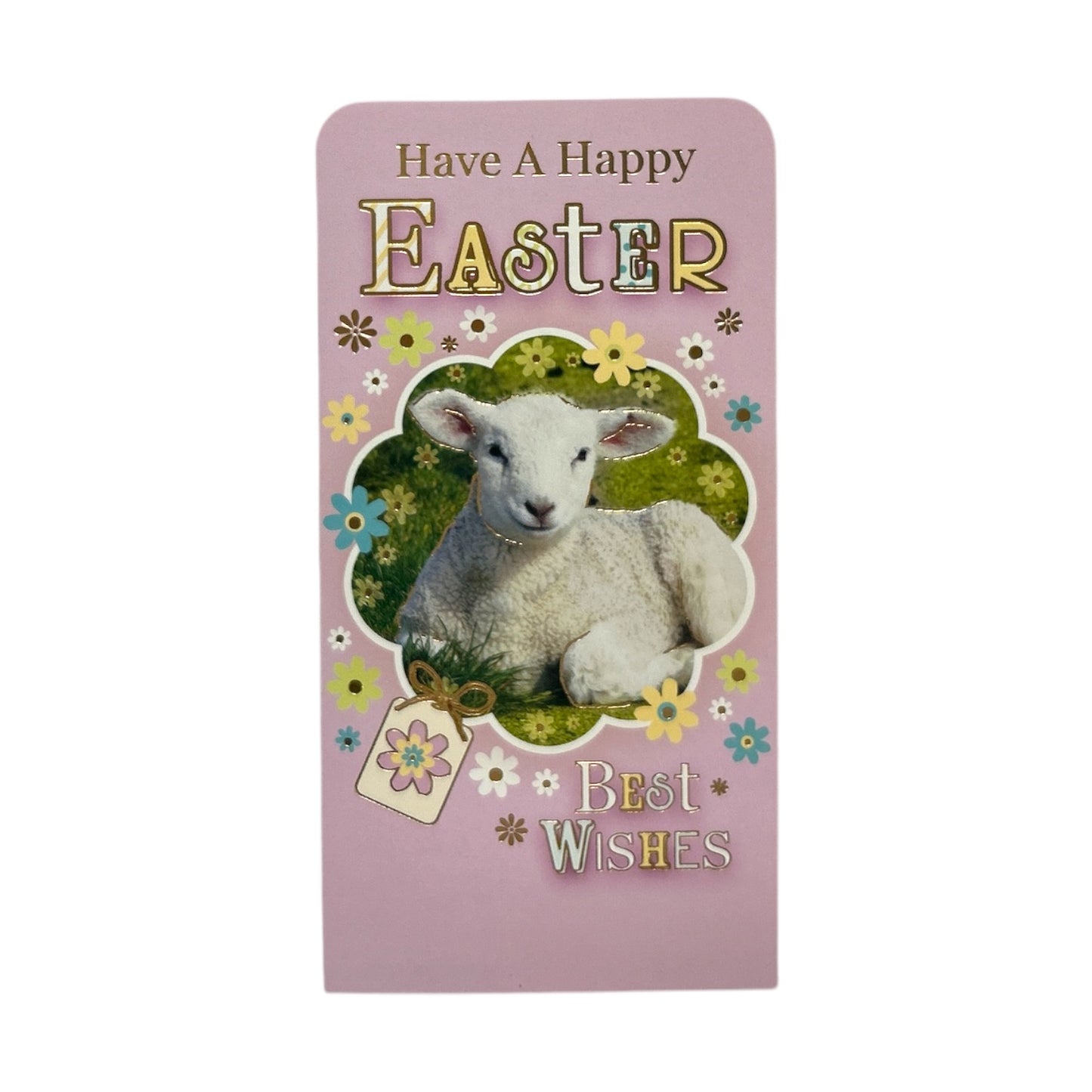 Have A Happy Easter Cute Lamb Open Money Wallet Card