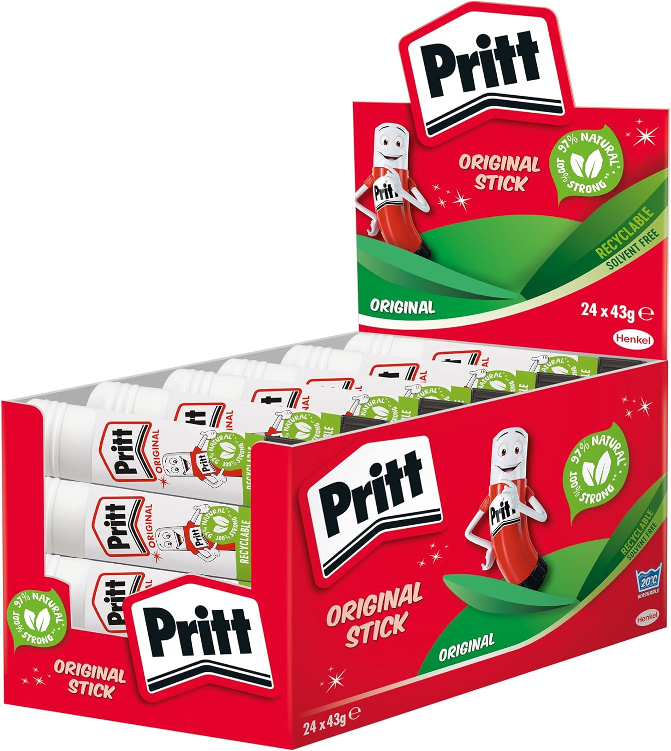 Pack of 24 Pritt Stick Glue Sticks 43g