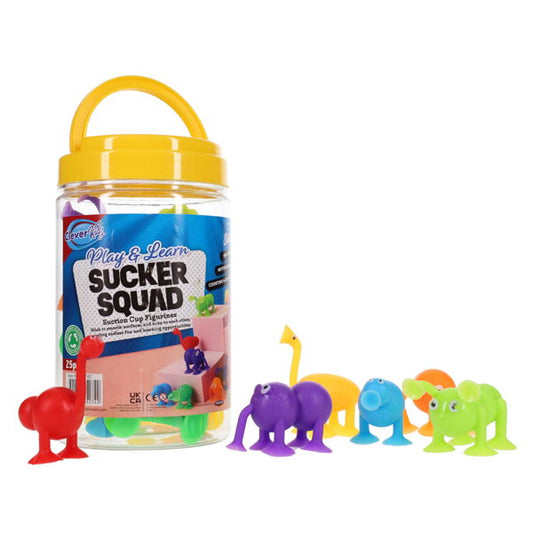 Pack of 25 Play And Learn Sucker Squad by Cleaver Kidz