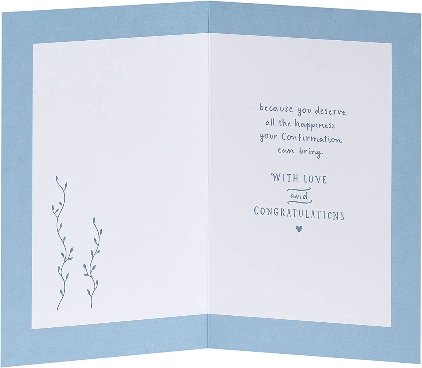 Blue Design Confirmation Card For Boy 