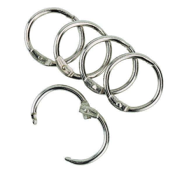 Pack of 100 Metal Binding Rings 19mm 