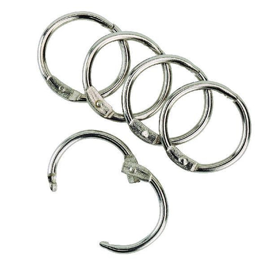 Pack of 100 Metal Binding Rings 19mm 