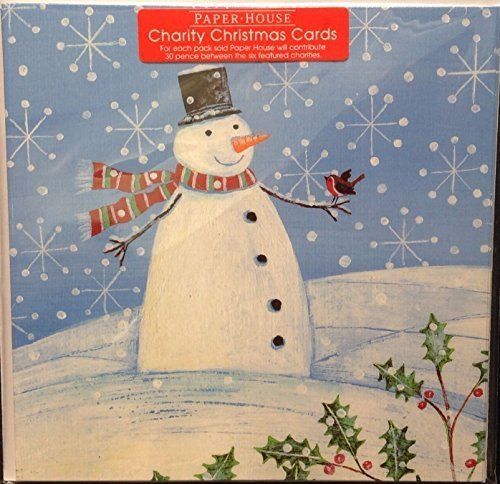 A Pack Of 6 Charity Christmas Cards By Paper House Cards