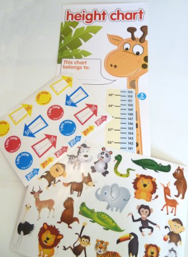 Children's Height Chart with over 40 Stickers