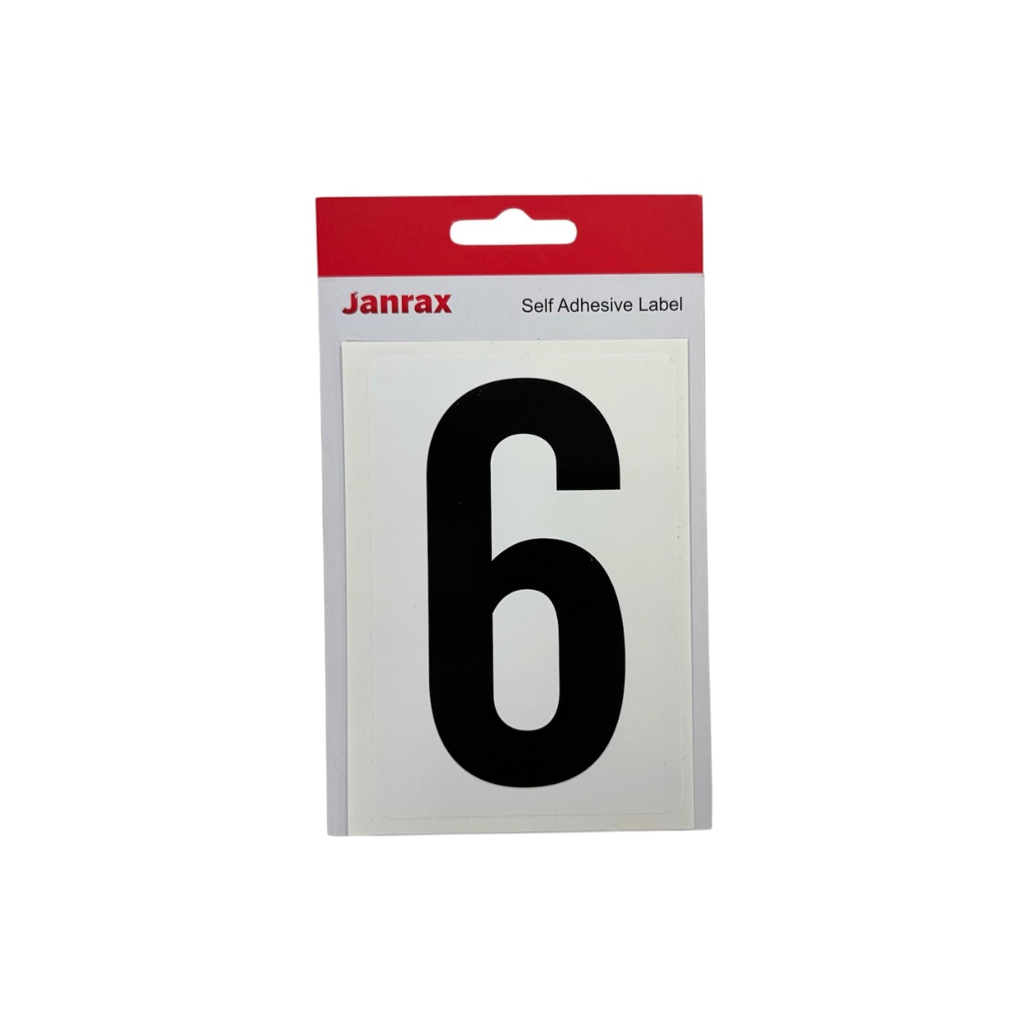 Pack of 12 Waterproof Wheelie Bin Black Number 6 Sticker