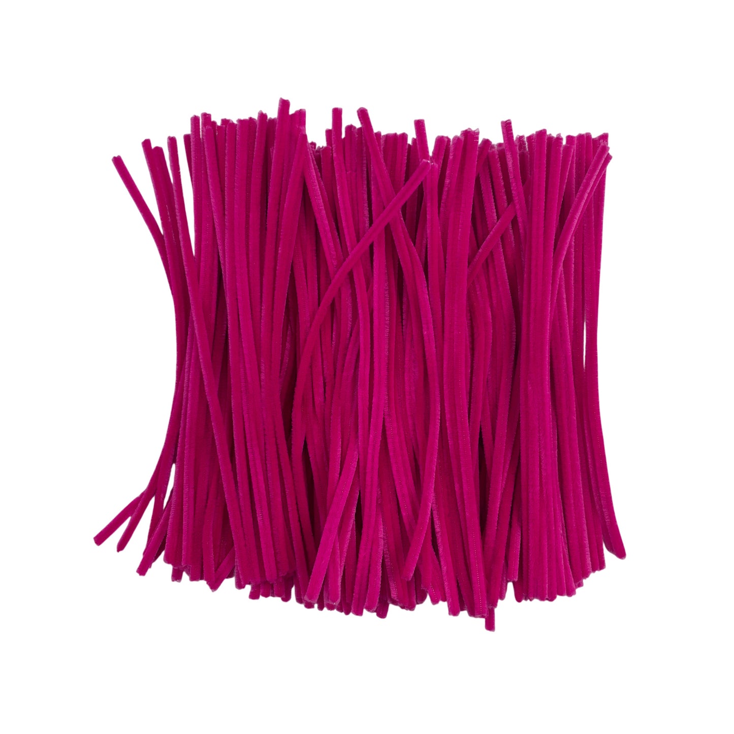 Pack of 250 Hot Pink Coloured Pipe Cleaners 30cm x 6mm Craft Chenille Stems