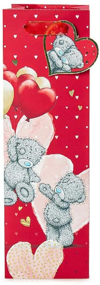 Me To You Bear Tatty Teddy With Love Balloons Bottle Gift Bag For Her ,Him, Valentine's