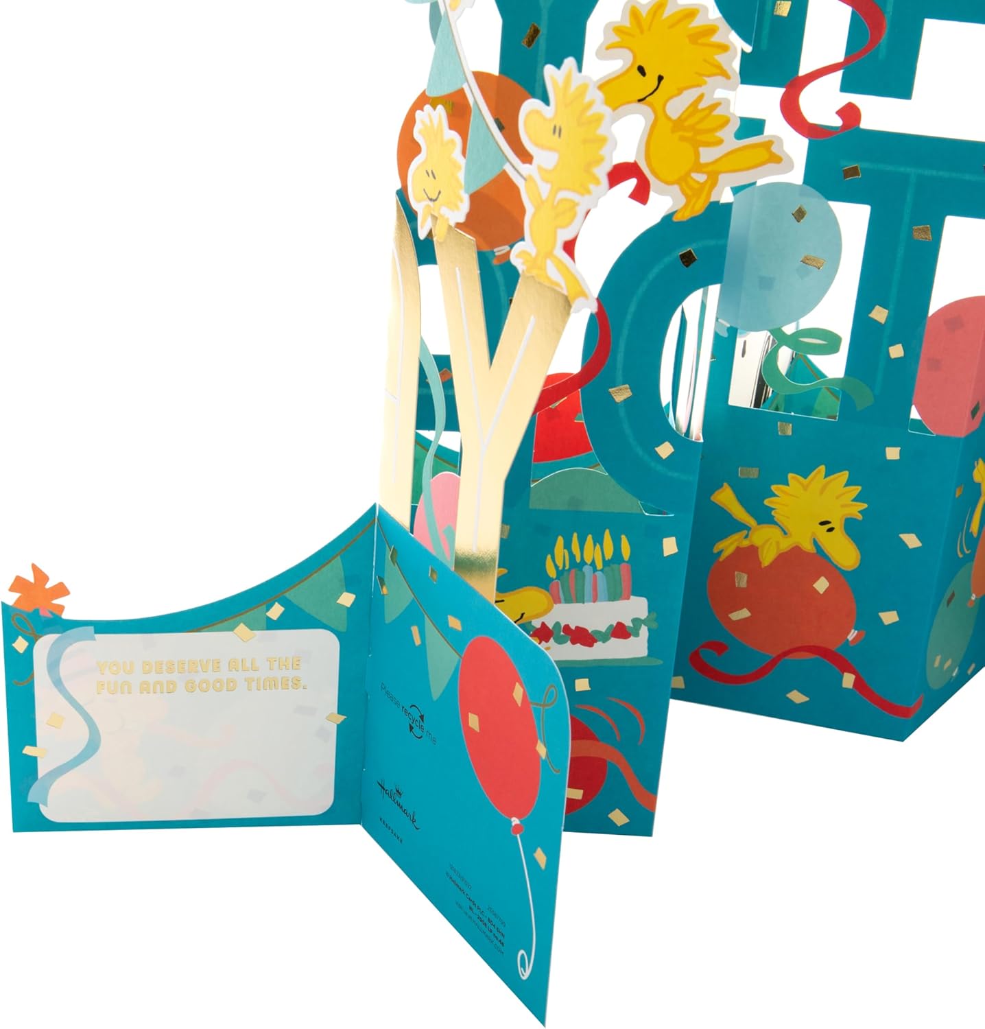 Banner Design Peanuts Snoopy 3D Pop Up Happy Birthday  Card