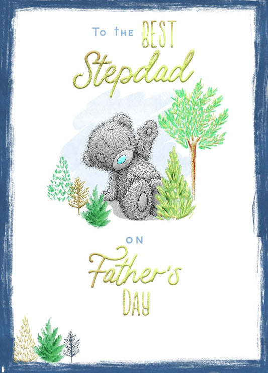 Bear Sat By Trees 'Best Stepdad' Father's Day Card