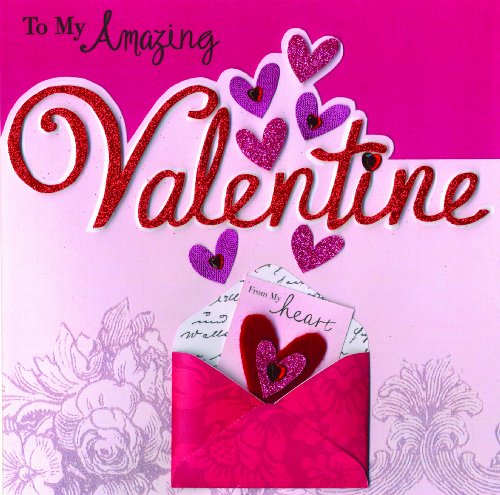 To My Amazing Valentine Lettering Valentine's Day Card
