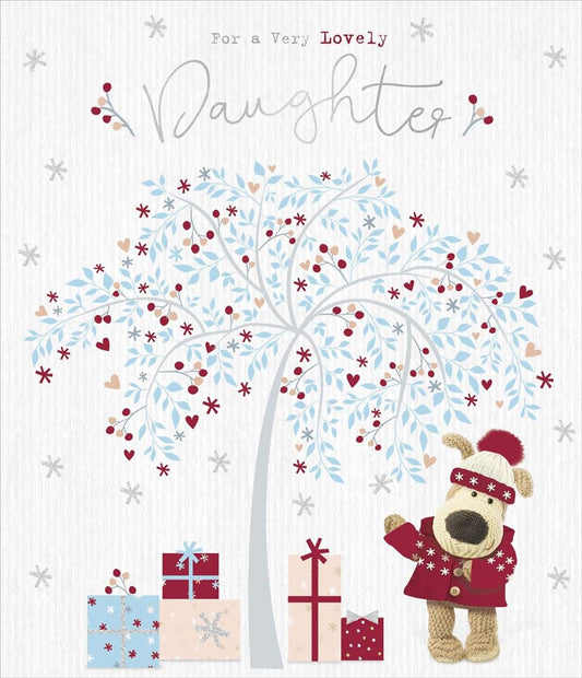 Boofle Under Tree With Gifts Daughter Christmas Card