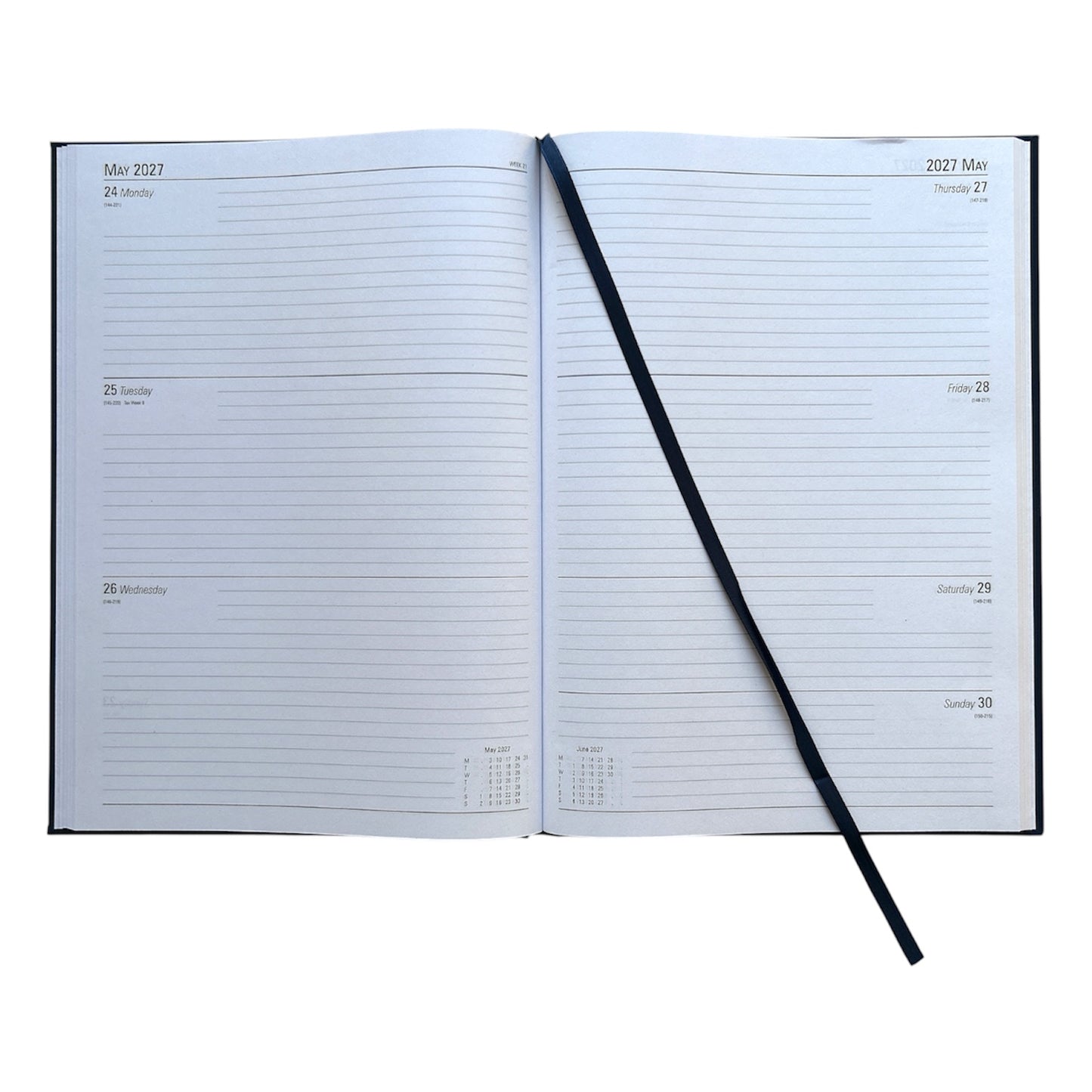 Janrax 2027 A4 Week To View Blue Desk Diary