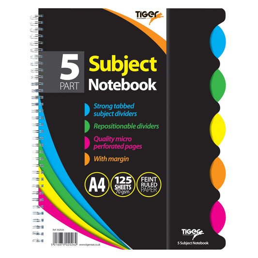 A4 5 Subject Twinwire Notebook