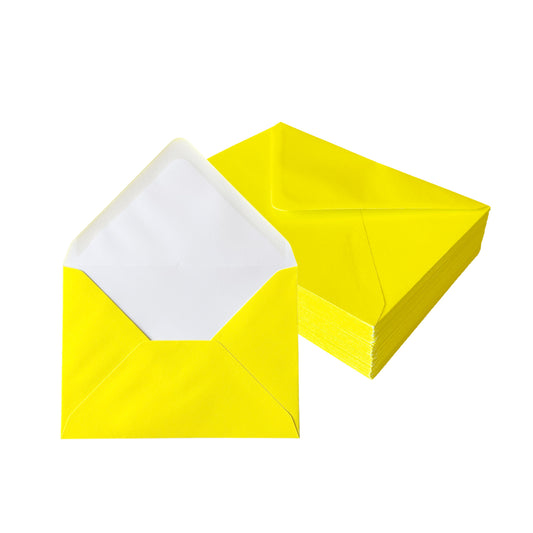 Pack of 1000 Vivid Mellow Yellow 133x184mm Gummed Envelopes