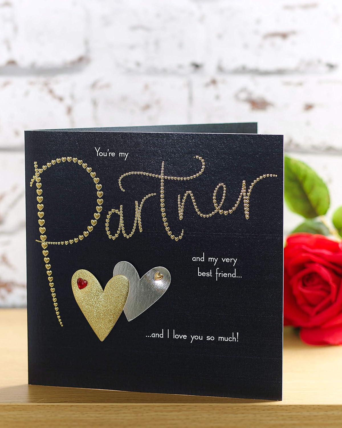 To My Partner Goil Foil Details Valentine's Day Card