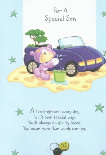 For A Special Son Car Design Greeting Card