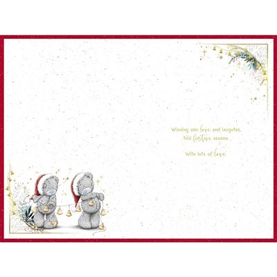 Bears With String Of Bells Brother And Partner Christmas Card