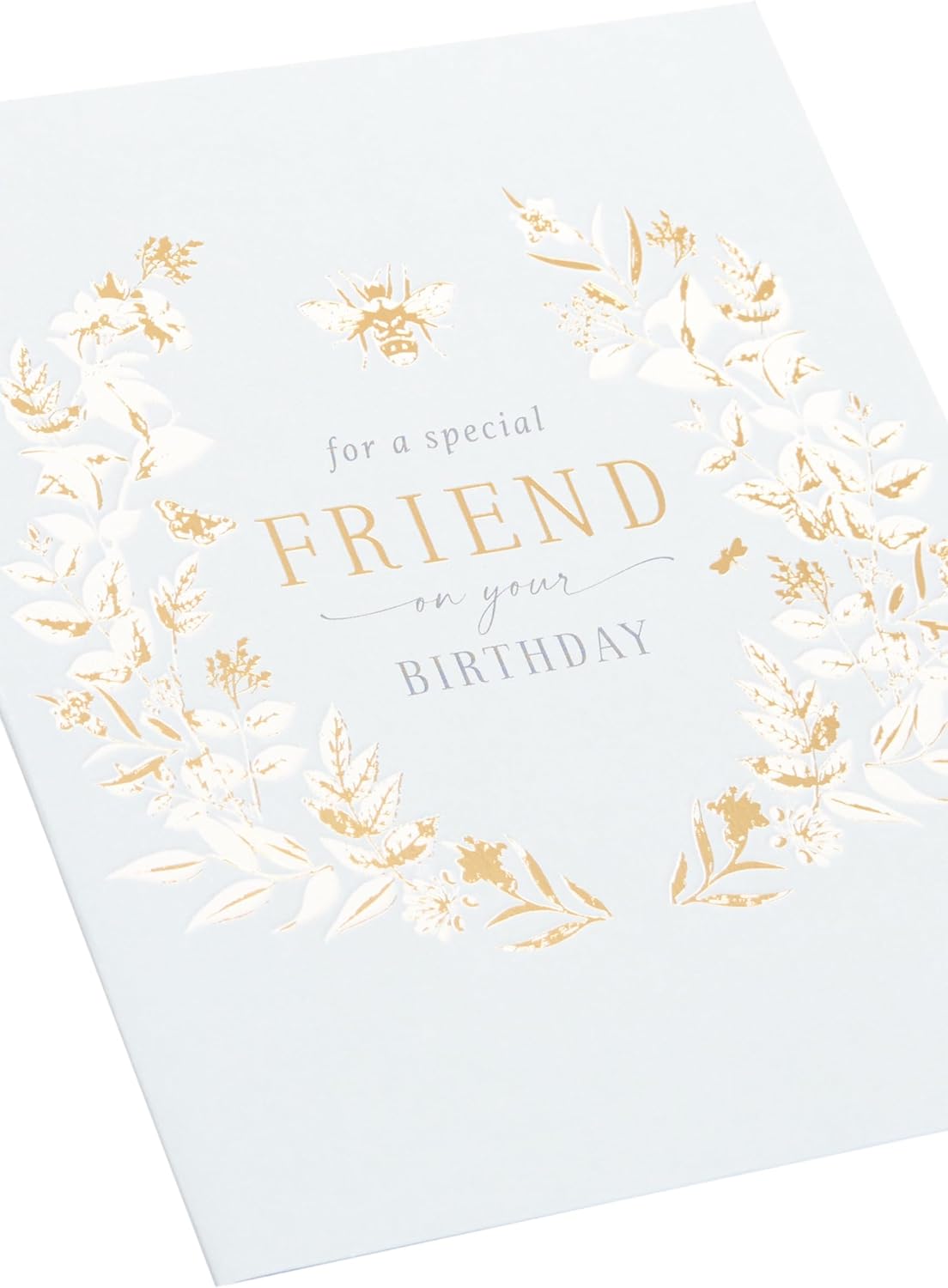 Green & Gold Design Special Friend Birthday Card