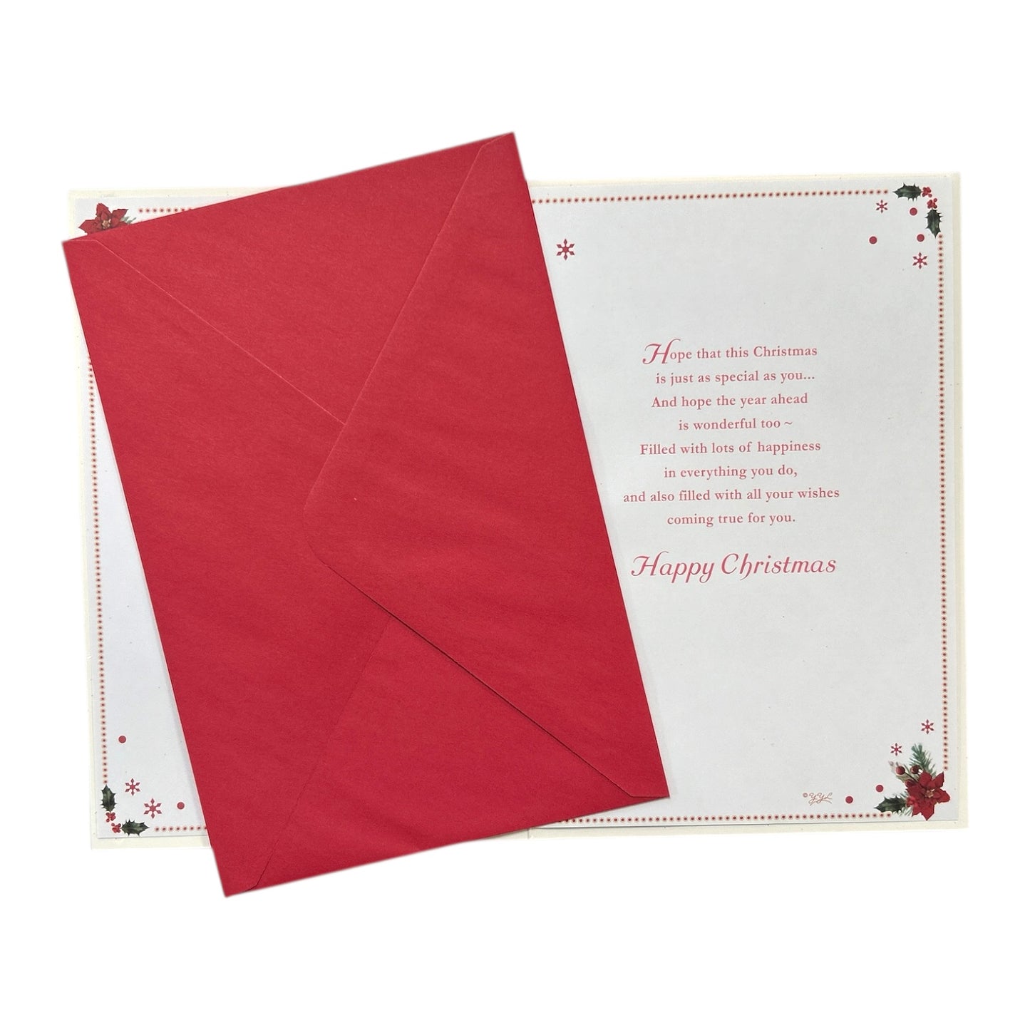 For Daughter In Law Heart With a Poinsettia Flower Design Christmas Card